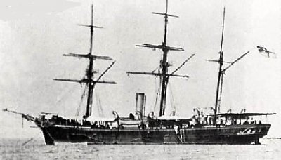 SMS Adler, sunk during the Samoa Hurricane of March, 1889.